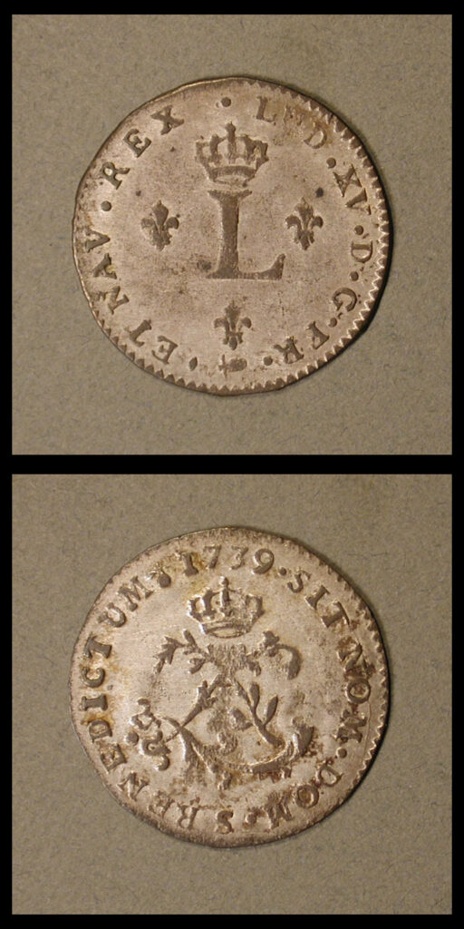 1739 Sou Marque French Colonial Coin