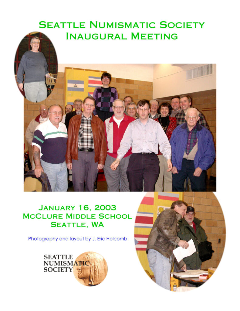Seattle Numismatic Society January 2003 inaugural meeting group photo